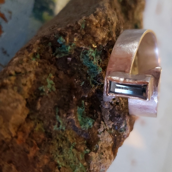 AQUAMARINE Zigzag Lightning Bolt Handmade S - Picture 4 of 10